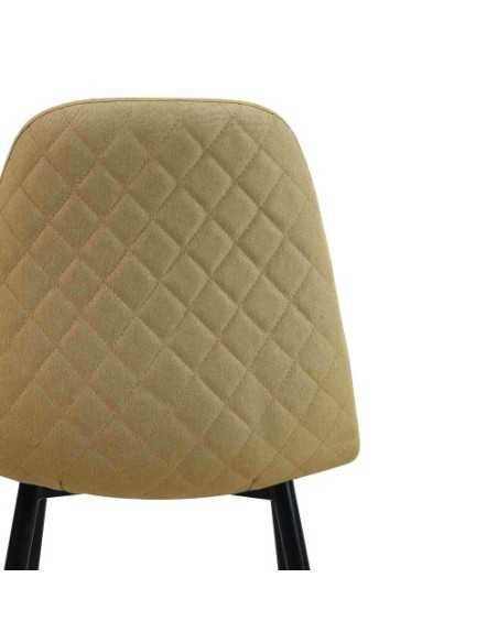 Silla elegante Delia de cerca por detrás color Mostaza