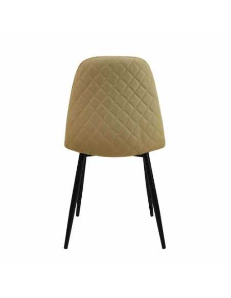 Silla elegante Delia por detrás color Mostaza
