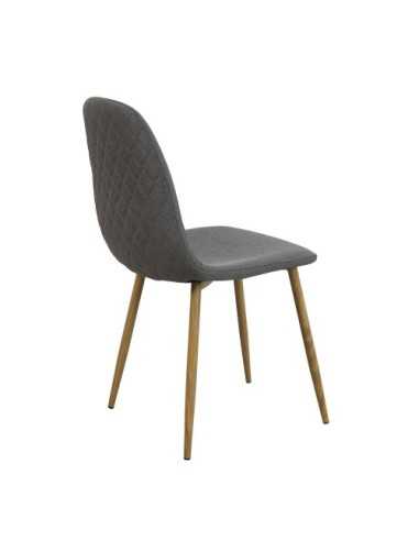 Silla elegante Delia por detrás vista desde el lateral color Gris Oscuro