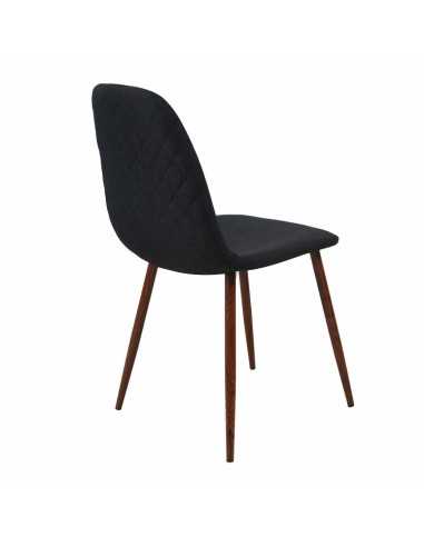 Silla elegante Delia por detrás vista desde el lateral color Negro