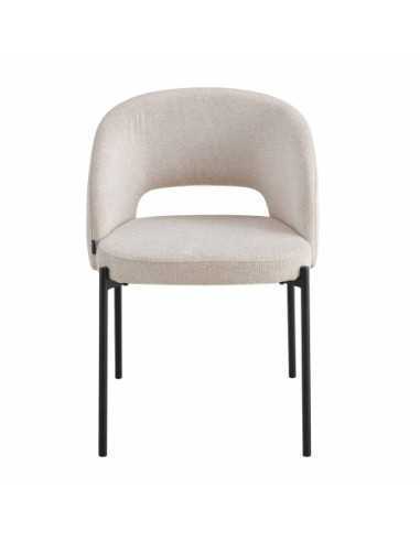 Silla moderna Hera vista por delante color Arena