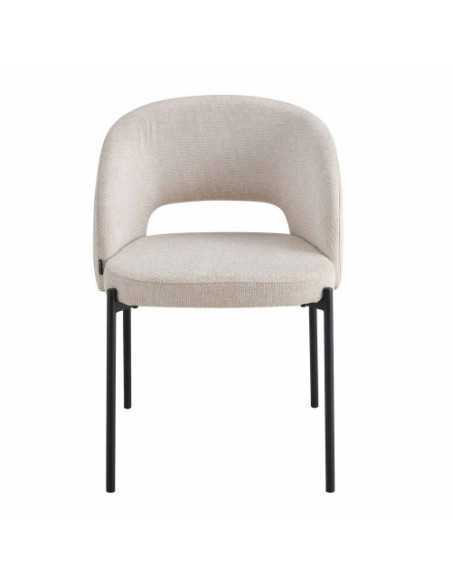 Silla moderna Hera vista por delante color Arena