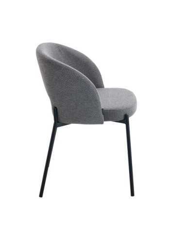 Silla moderna Hera vista desde un lado color Gris