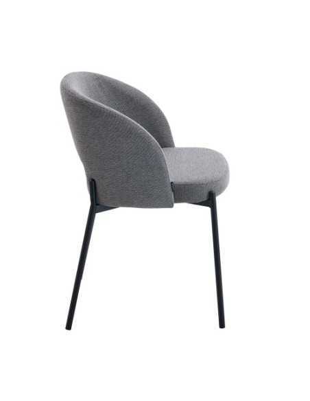 Silla moderna Hera vista desde un lado color Gris