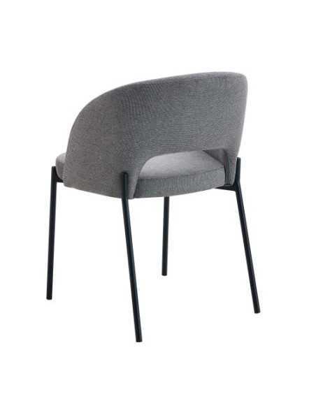Silla moderna Hera vista desde atrás color Gris