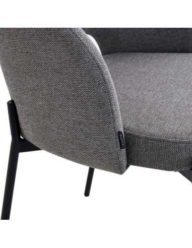 Silla moderna Hera vista de cerca color Gris
