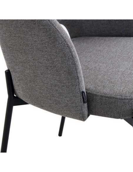 Silla moderna Hera vista de cerca color Gris