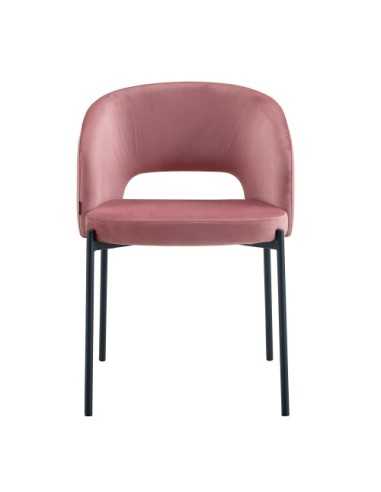 Silla moderna Hera vista por delante color Rosa