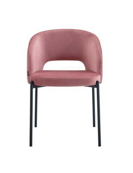 Silla moderna Hera vista por delante color Rosa