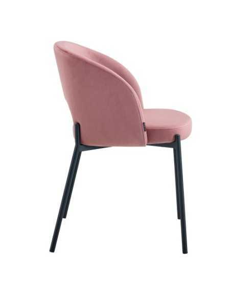 Silla moderna Hera vista desde un lado color Rosa