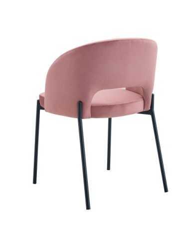 Silla moderna Hera vista desde atrás color Rosa