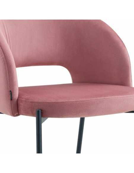 Silla moderna Hera vista de cerca color Rosa
